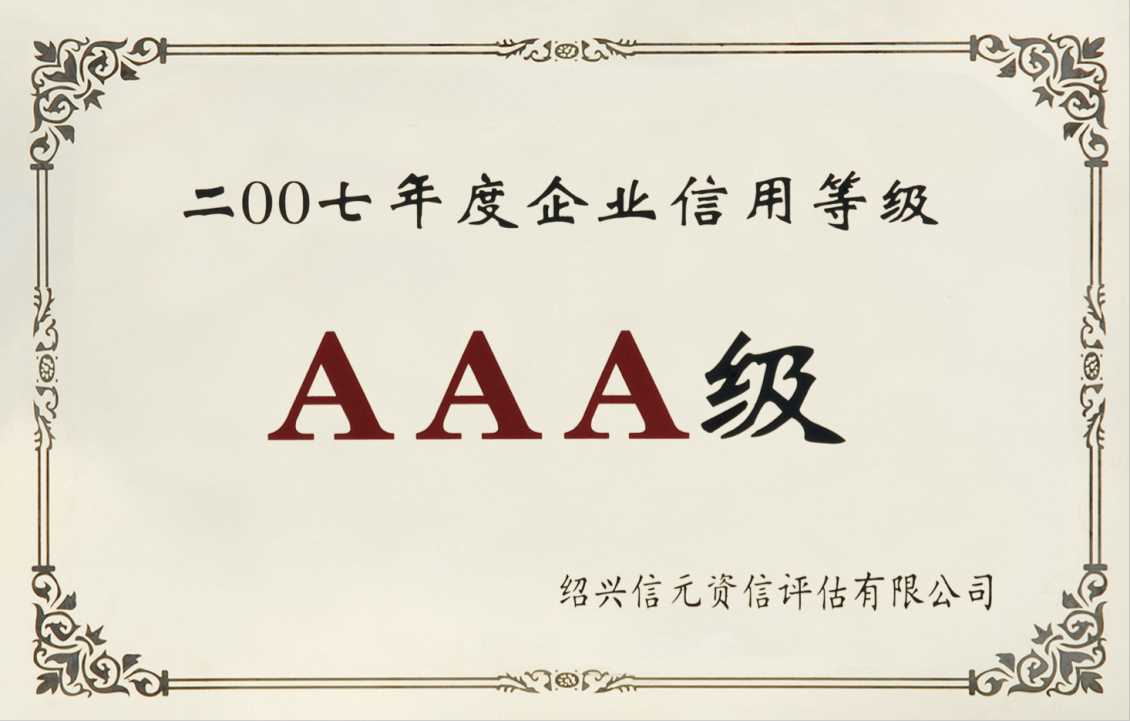 2007 Corporate Credit Rating - AAA